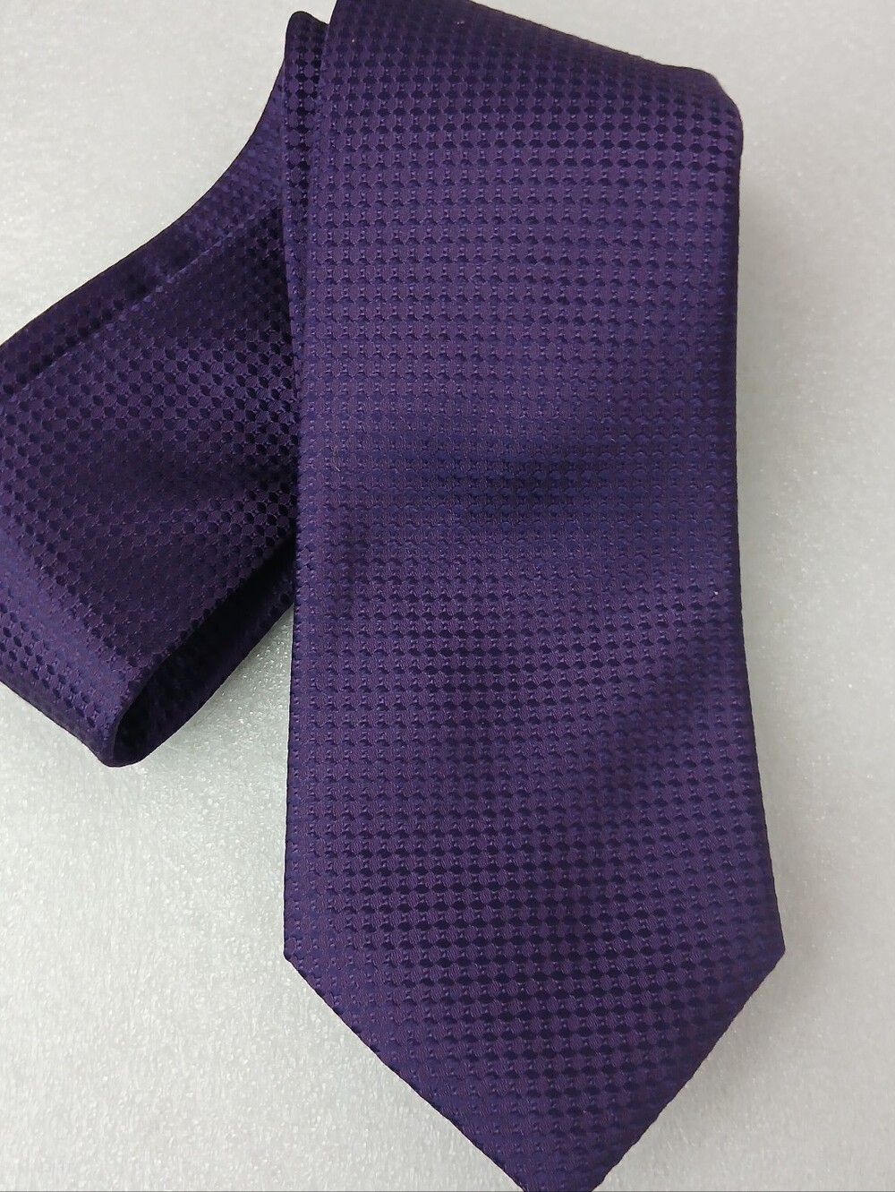 Duchamp Deep Purple Textured Tie